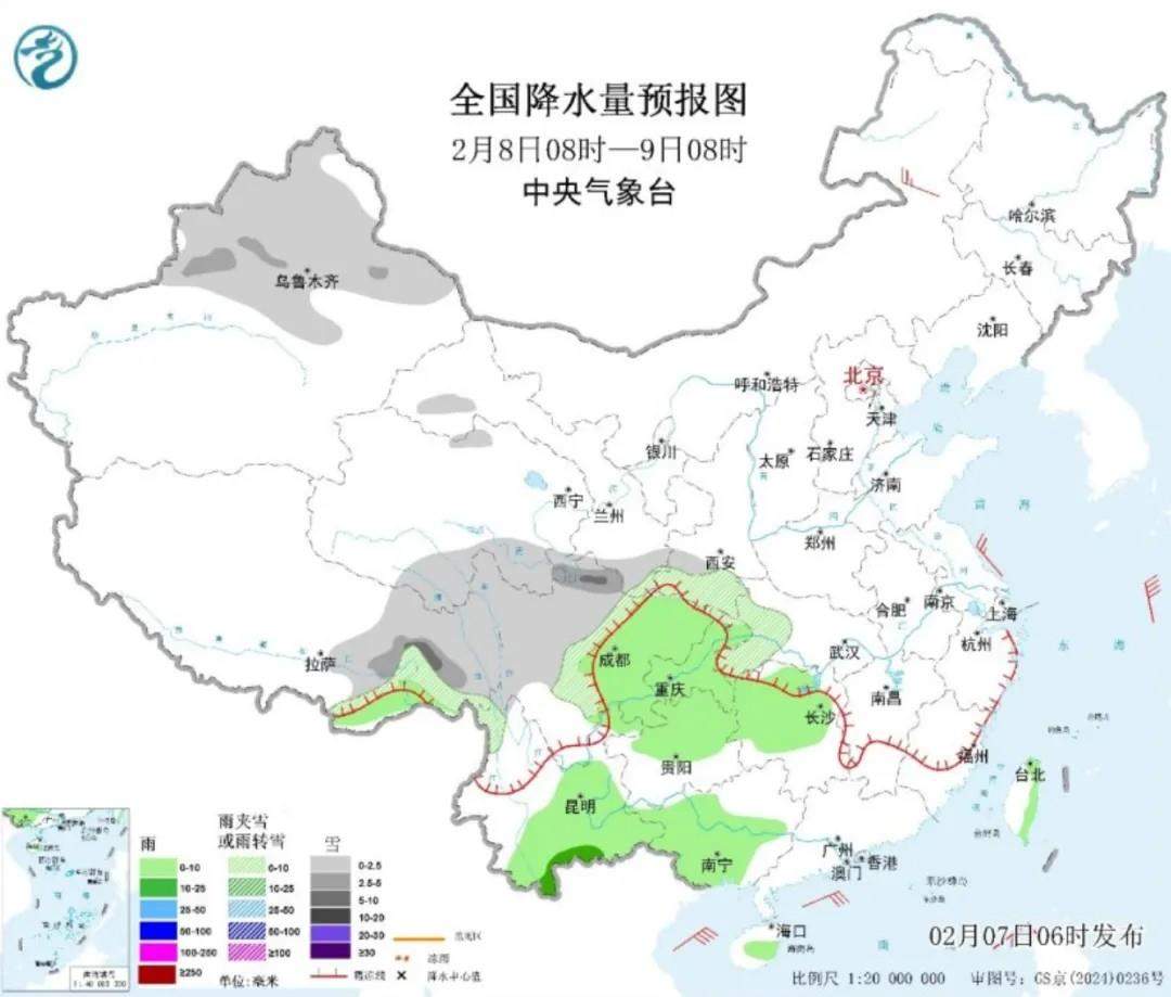 冷空气持续！江南华南等地气温走低 四川西藏等地多雨雪天气