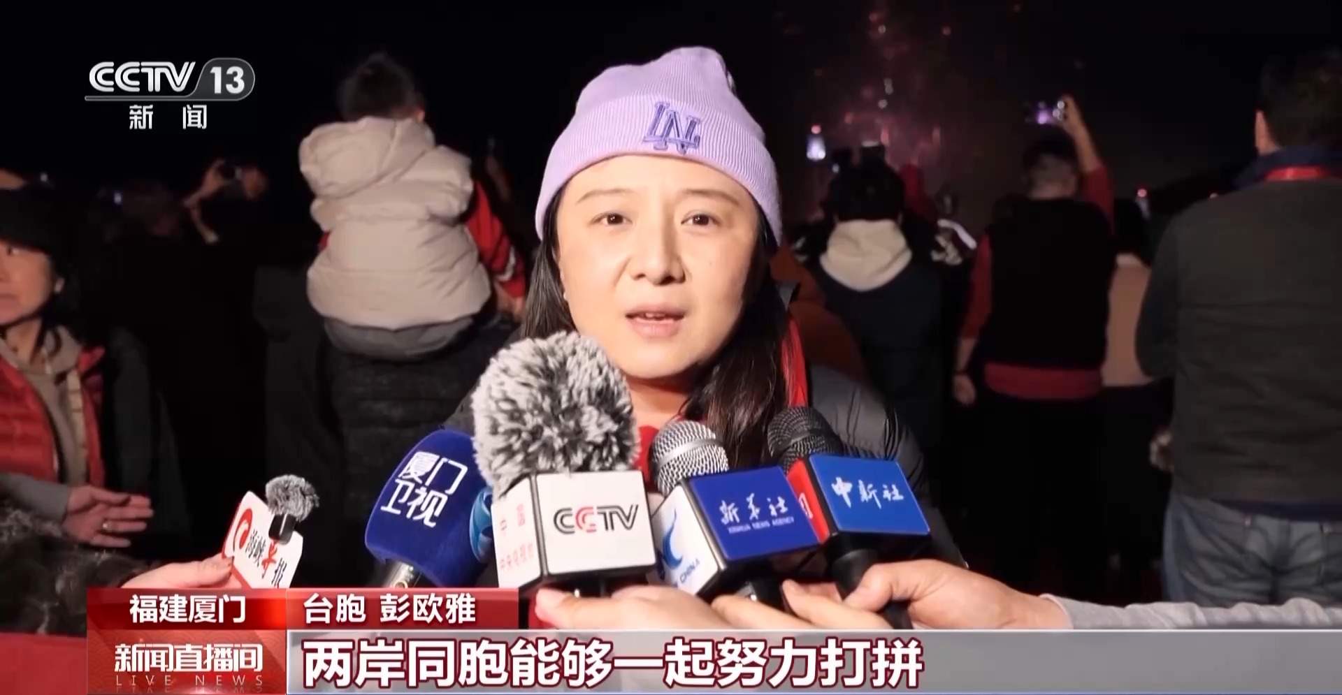 流光溢彩映海峡 两岸同胞共贺马年新春