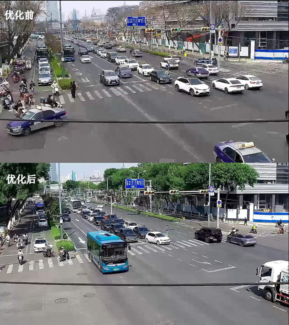 泺源大街与南门大街路口设置可变车道 通行效率提高14.3%