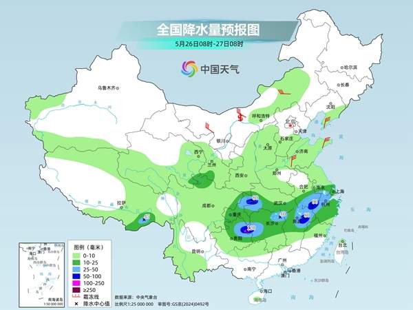 湖北安徽等地警惕暴雨致灾 南方迎今年来最大范围高温闷热天气