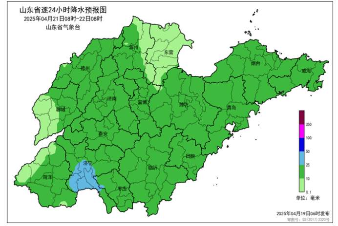 山东15市昨天至今晨出现降水,下周一再迎小到中雨局部大雨