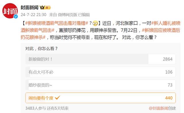 上热搜了 新娘本人回应扔手捧花砸婚闹朋友 网友:新娘做得对