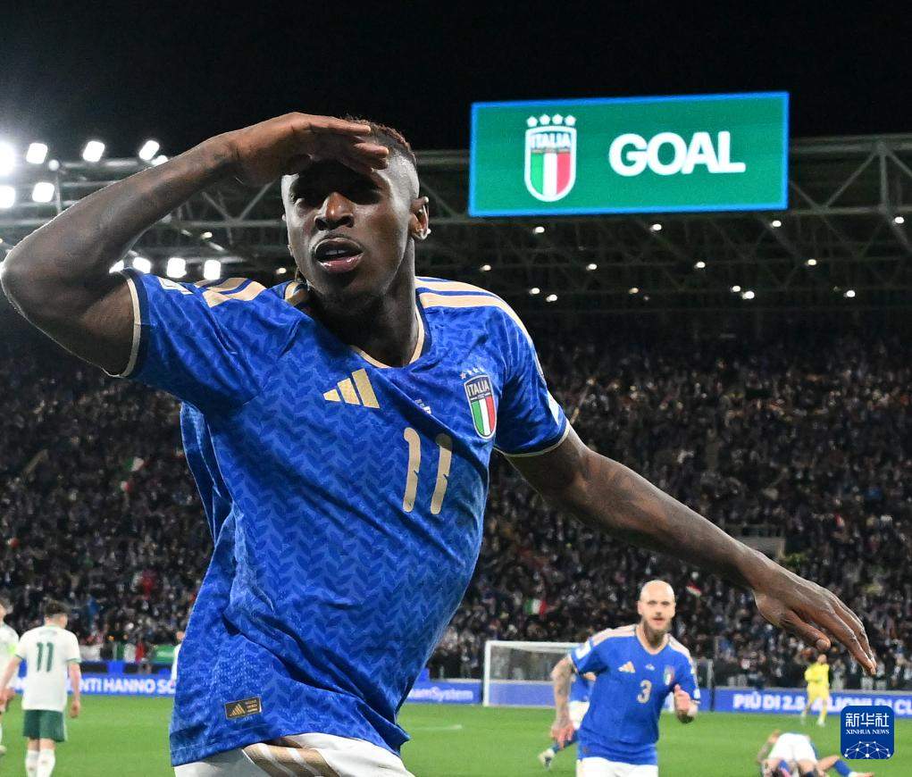 足球——世预赛附加赛：意大利胜北爱尔兰