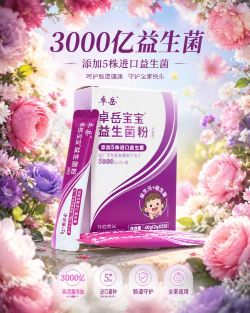 WGO权威认证+千项临床实证!卓岳宝宝益生菌双核心菌株筑牢婴幼儿肠道防线