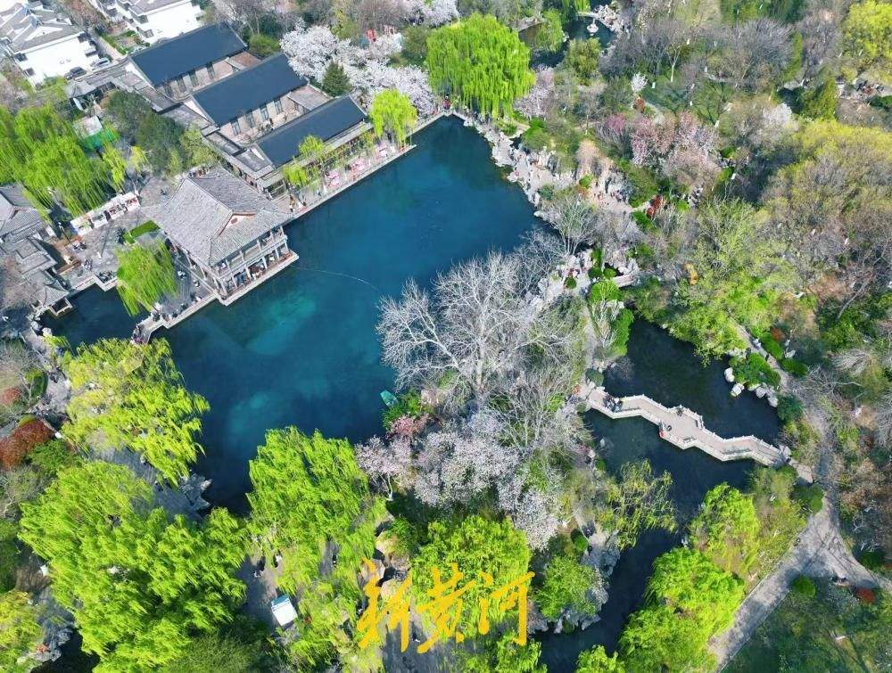 一年四季 泉在济南丨如翡翠镶嵌在绿地中，五龙潭公园春日盛景醉人