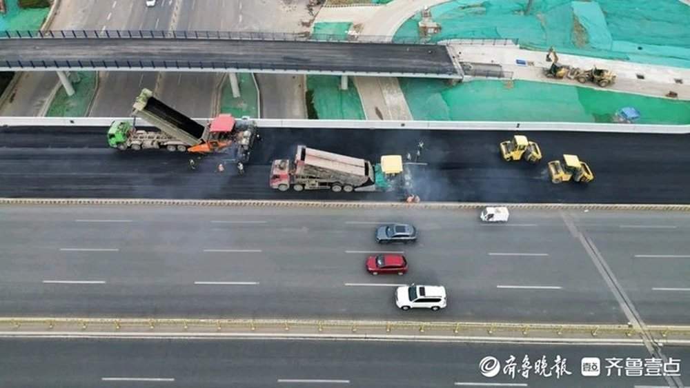 济南港西立交新机动车道通车，新建12条慢行一体系统