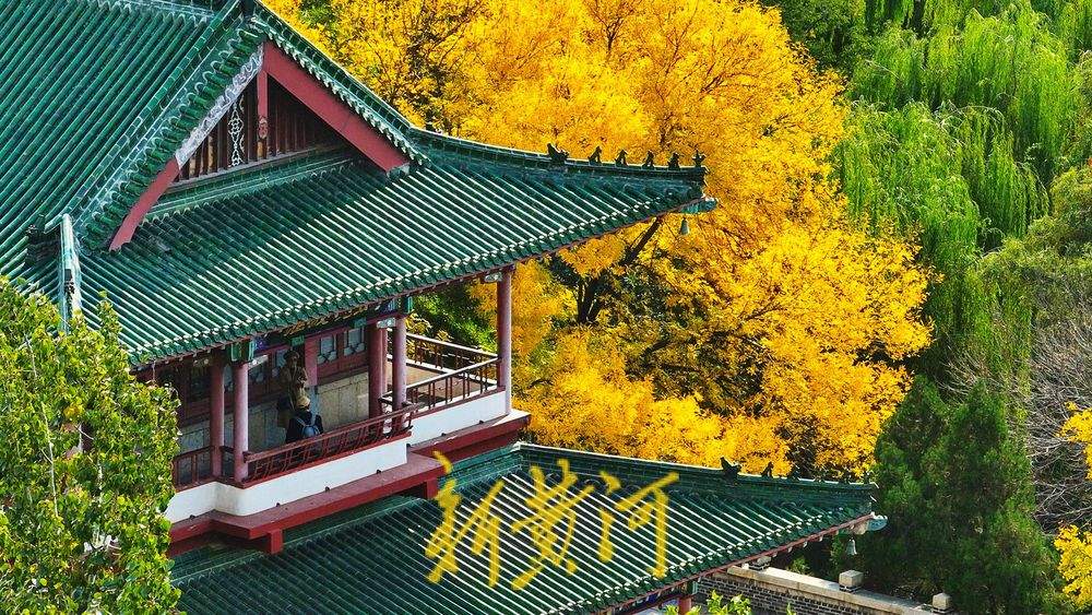 当超然楼遇上秋日黄叶，济南的古今在此重叠