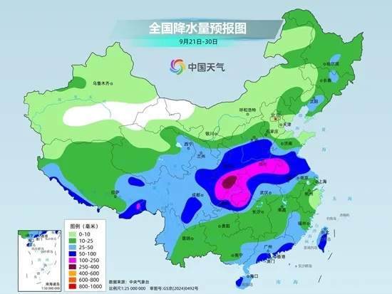 9月下旬秋雨范围扩大，中秋哪些地方将与雨水相伴