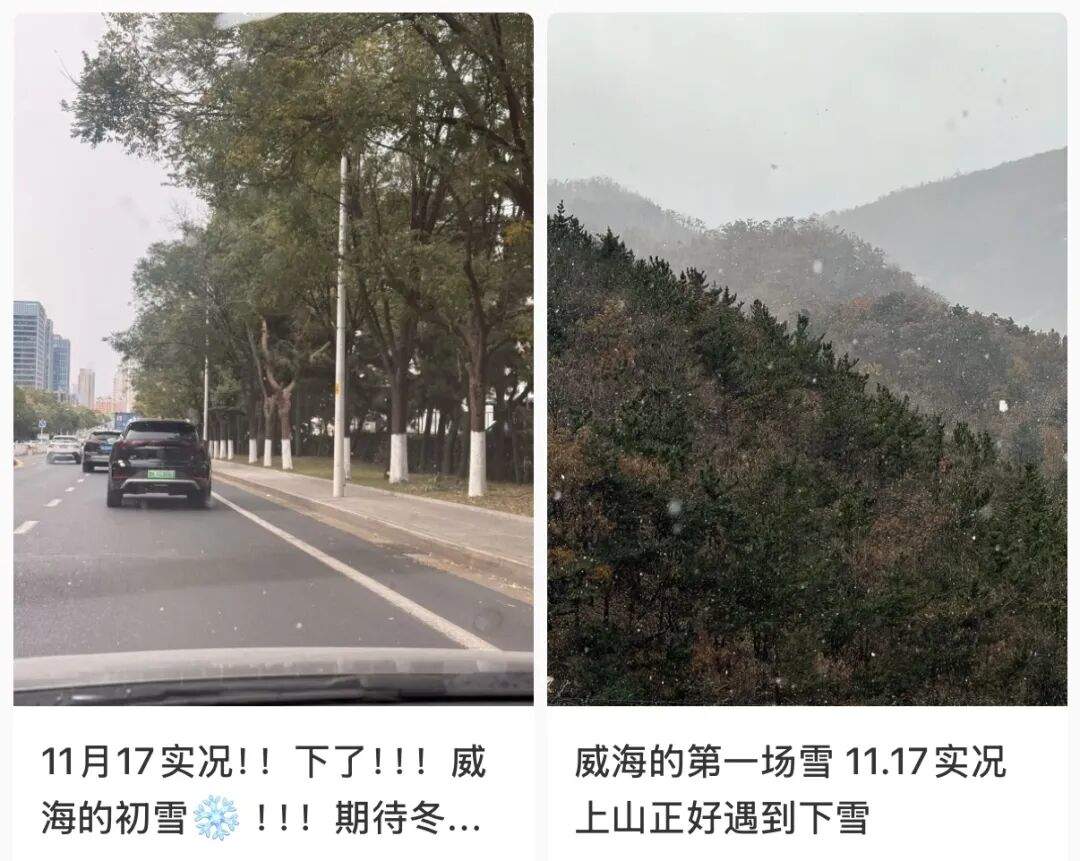 刚下，山东首场雪，-7℃！济南再发寒潮蓝色预警！