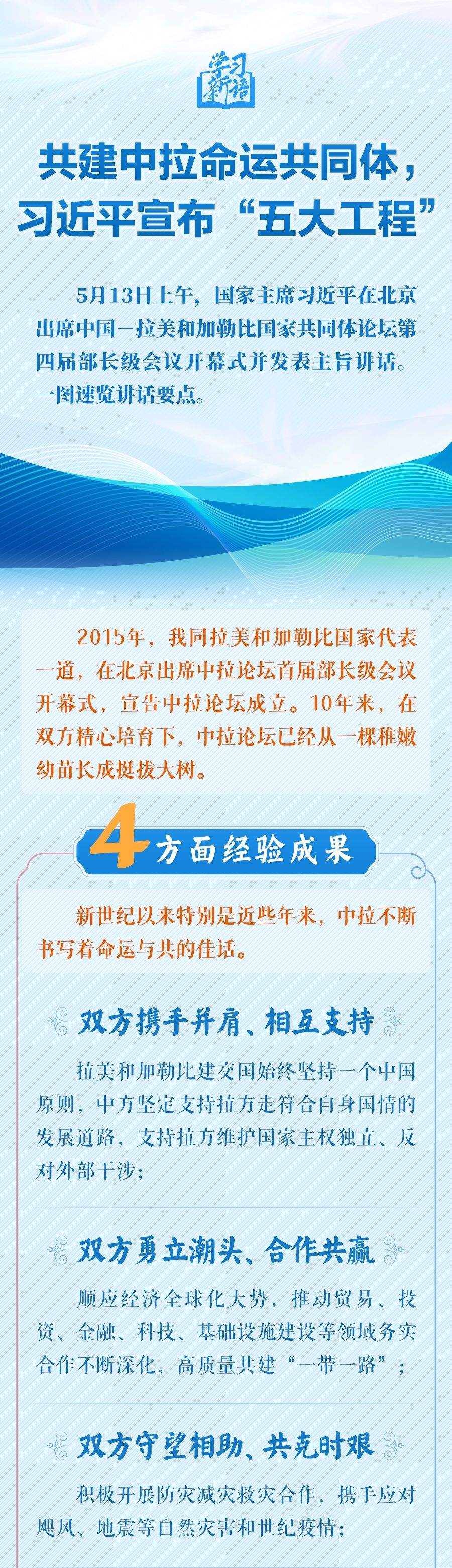 学习新语｜共建中拉命运共同体，习近平宣布“五大工程”