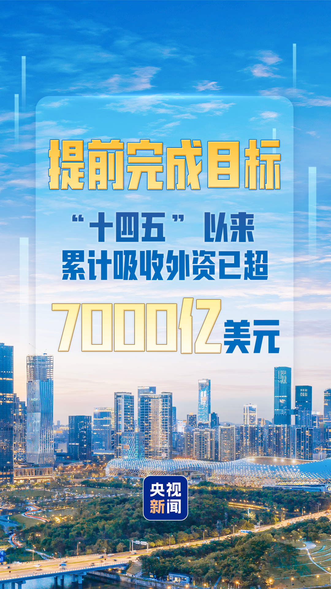 提前完成目标！“十四五”以来累计吸收外资已超7000亿美元