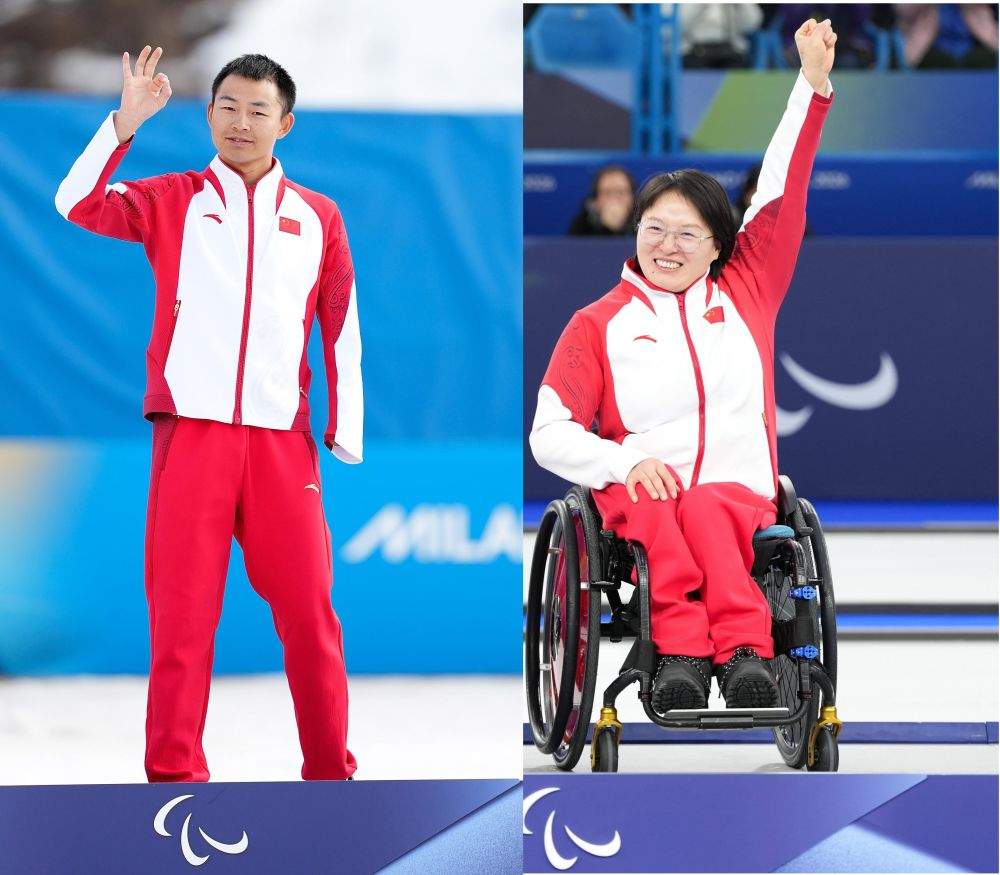 蔡佳云、王蒙担任米兰冬残奥会闭幕式中国代表团旗手