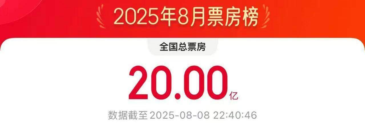 8月电影总票房破20亿 《南京照相馆》领跑
