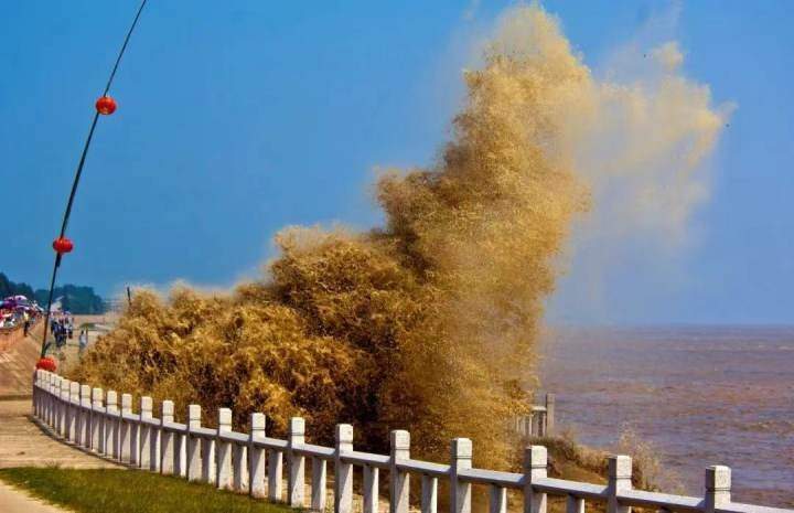震撼！钱塘江惊现罕见的“蝴蝶潮” 交叉潮、鱼鳞潮走红
