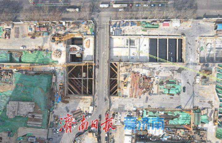 不断刷新“进度条” 济南轨道交通4号线腊山河西站主体结构封顶