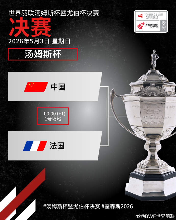 中国队3-0战胜丹麦队，晋级汤姆斯杯决赛