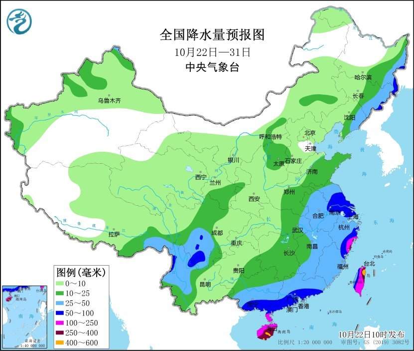 中央气象台：未来十天东南部沿海将有较强风雨 23日起北方气温逐日回升