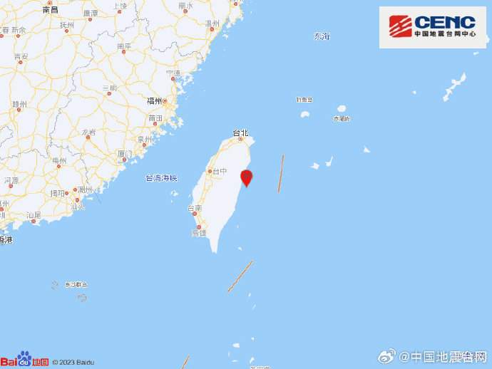 台湾花莲县海域发生7.3级地震 震源深度12千米