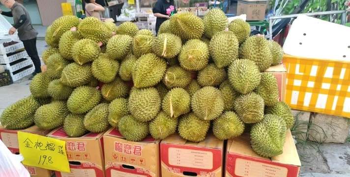榴莲在济大量上市,部分品种价格跌破“2字头”