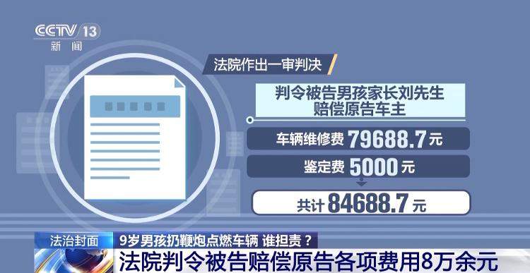 9岁男孩点鞭炮烧车家长被判赔偿 案件始末公布