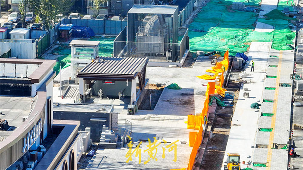 地铁6号线山东大学站亮相，地下车站出入口周边道路逐步恢复