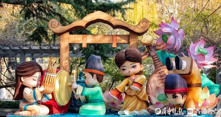 济南博物馆“镇馆之宝”来上分，“百戏陶俑”花灯亮相