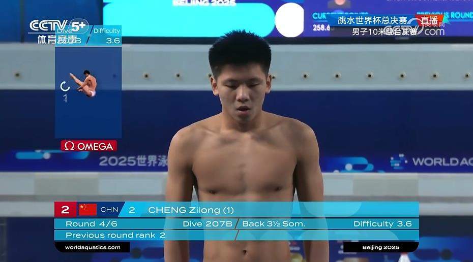 9金收官！跳水世界杯总决赛朱子锋、程子龙包揽男子10米台冠亚军