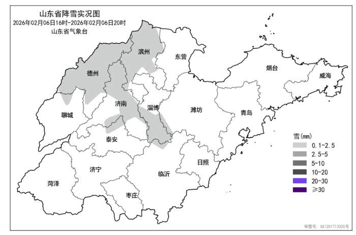 山东5市迎来立春后首场雪，多地寒潮、道路结冰预警生效中